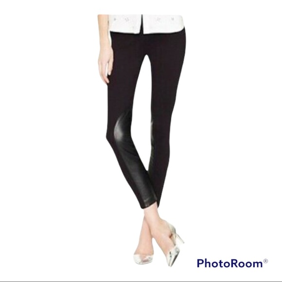 J. Crew Pants & Jumpsuits J Crew Gigi Knit Pants With Faux Leather Calf Poshmark